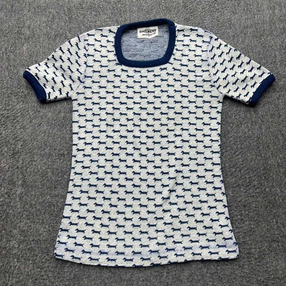 Givenchy Sport Dog Shirt Top Size‎ 36 Designer Chic Capsule Classic Womens